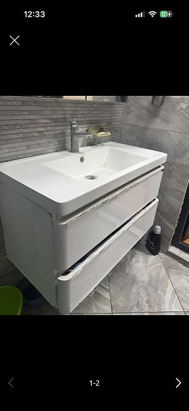 hamam xoncasi: Vanna otağı üçün asma lavabo dolabı dəsti - Brend: SIPOLO (etiket — 1