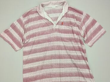 koszula różowa w paski: Koszulka polo dla mężczyzn, 2XL, stan - Dobry