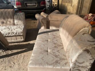 кухонный гарнитур буфет: Зал үчүн гарнитур, Диван, түсү - Саргыч боз