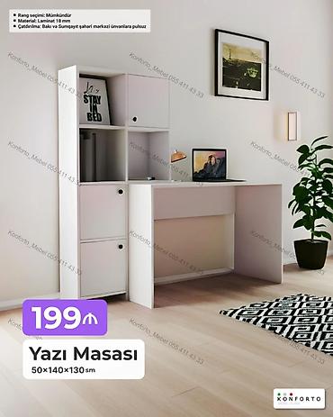 Sifarişlə mebel: Künc masa, Stulsuz, Polkalı, Siyirməsiz, Sadə laminat — 1