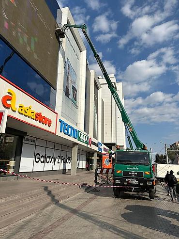 с доплатой мне: Услуги автовышки 34м. 3000 сом час. Минимальная оплата за 2 часа, 7000 — 2