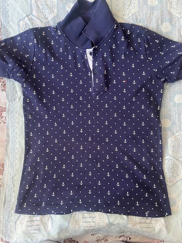 kişi üçün çəhrayı polo futbolka: Футболка Tommy Hilfiger, M (EU 38), цвет - Голубой