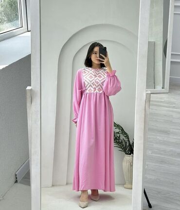 розовое: Вечернее платье, One size