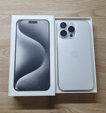 işləmiş telfonlar: IPhone 15 Pro, 512 GB, White Titanium, Zəmanət, Face ID