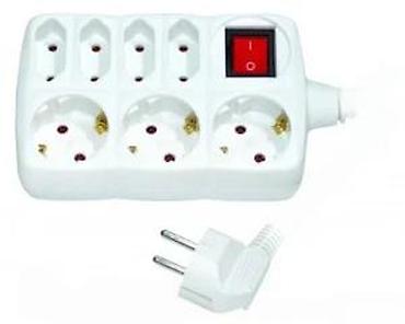Produžni kablovi: Produžni razvodnik sa prekidačem – 7 priključaka - Ukupno 7 utičnica — 11