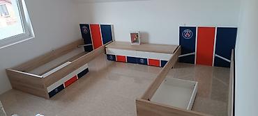 jesenji sesir za decu: PSG dečija soba – set nameštaja sa motivima Paris Saint‑Germain — 3