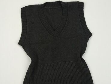 czarne t shirty damskie w serek: Sweter, S, stan - Dobry