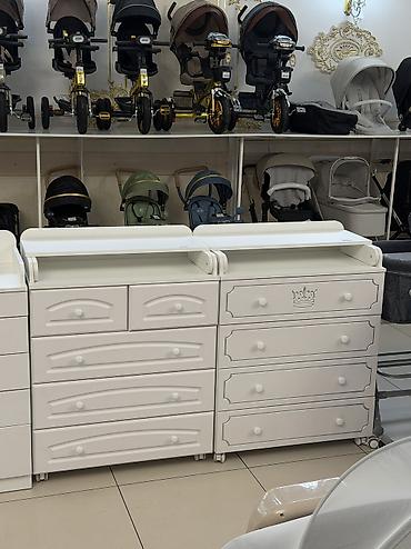 Детский комод: Детский комод, С пеленальным столиком, ЛДСП, цвет - Белый — 16