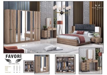 круглый стол трансформер: İkinəfərlik çarpayı, Dolab, Termo, 2 tumba, Türkiyə, Yeni