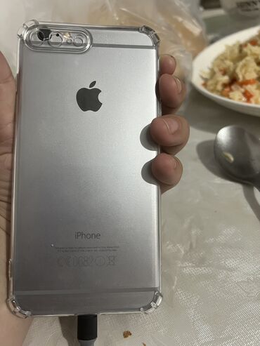 IPhone 6 Plus, Б/у, 64 ГБ, Серебристый, Чехол, 86 %