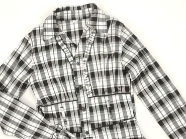 krótka koszula wierzchnia: Shirt 10 years, condition - Perfect, pattern - Cell, color - Black