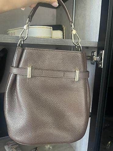 fila çanta: Furla qadın çantası – şokolad reng, bucket/səbət tipli model. Hakiki — 3