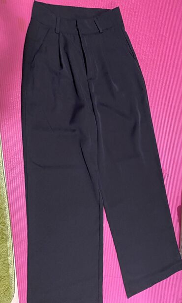 черные классические брюки женские: Классические, Палаццо, Полиэстер, Высокая талия, Китай, XS (EU 34), S (EU 36)
