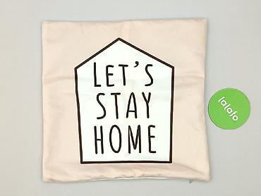 house office: Poszewka dekoracyjna na poduszkę „LET’S STAY HOME” - Wzór: nadruk — 2