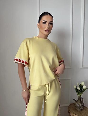 Gornji i donji deo: ❤️Top komplet – majica i pantalone sa srcima — 19