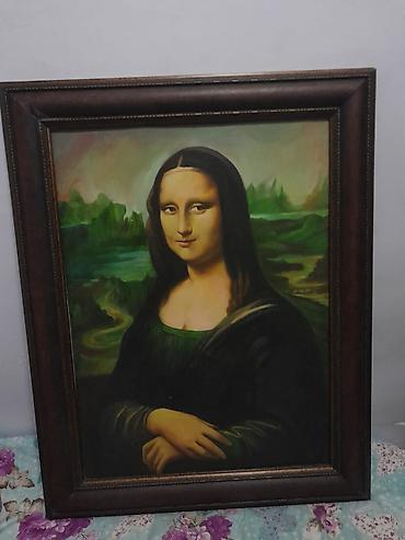 mona liza: Mona Liza reproduksiyası – çərçivəli yağlı boya tablo - Mövzu — 1