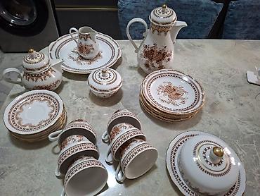 cay servisi: Çay dəsti, rəng - Ağ, Farfor, Almaniya — 2
