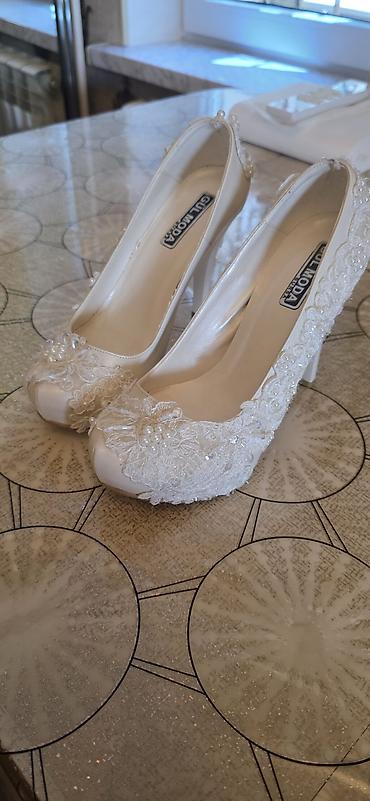 eqa shoes qarayev: Gelin ayaqqabısı. Yenidir.Ağ rəngli yüksək daban qadın tuflisi - — 5