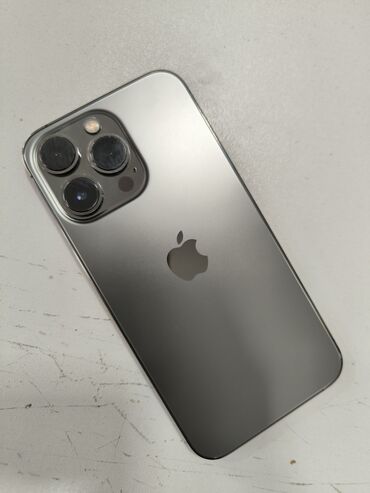 Apple iPhone: IPhone 13 Pro, Колдонулган, 128 ГБ, Graphite, Заряддоочу түзүлүш, Коргоочу айнек, Каптама, 79 %