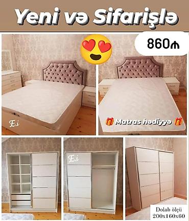 стенка для спальни: Yataq otağı dəsti – yeni və sifarişlə. Qiymət: 860₼ Hədiyyə: Matras — 1