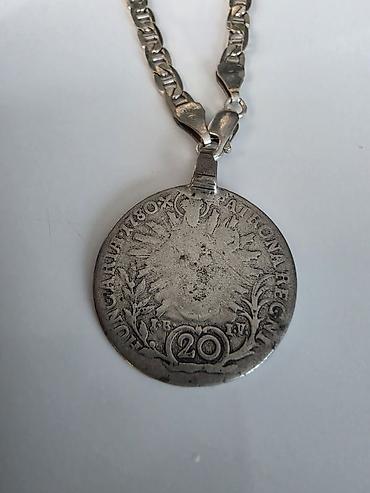 prstenje swarovski: ​Srebrni lanac 925 + Srebrni dukat (20 krajcara Marija Terezija 1780) — 4