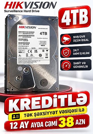 Hikvision Surveillance Hard Drive – 4TB - Model: DS40HKVS-VX1