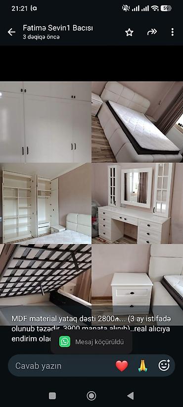MDF material yataq dəsti 2800₼. (3 ay istifadə olunub təzədir. 3900 lalafo.az -da MDF material yataq dəsti 2800₼. (3 ay istifadə olunub təzədir. 3900