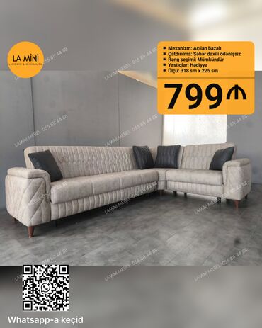 divan madera: Künc divan, Qonaq otağı üçün