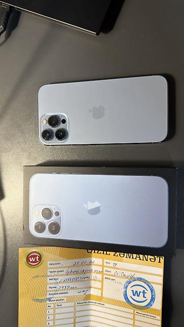 Apple iPhone: IPhone 13 Pro Max, 256 GB, Sierra Blue, Sənədlərlə — 2
