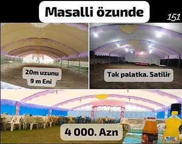 Çadırlar: Masallı ərazisində iri ölçülü tədbir çadırı (tək palatka) satılır — 1
