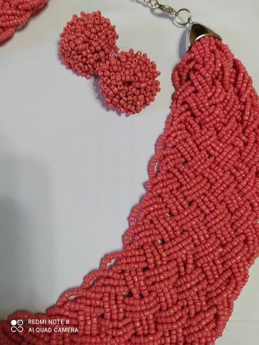 Наборы украшений: Ожерелье из бисера и серьги гвоздики,ручная работа,шикарно смотрится и — 25