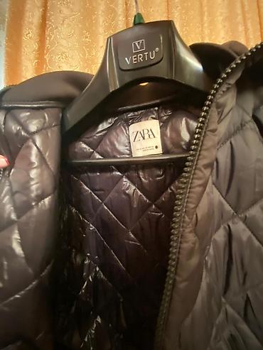 Üst geyimi: ZARA brendi qadın qısa quilted (romblı tikişli) qara jaket. - Ölçü: XS — 3