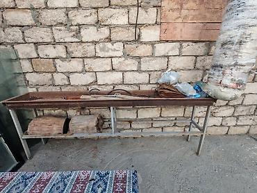 hazır tonqal satılır: Uzun metal manqal/şiş bişirmə stolu - Material: qalın dəmirdən manqal — 1
