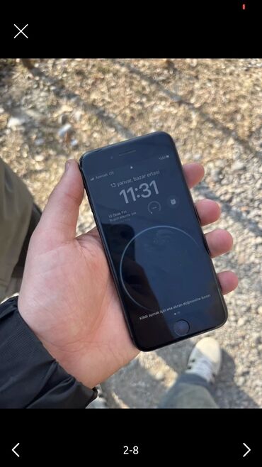 telefon iphone 10: IPhone 8, 64 GB, Jet Black, Barmaq izi