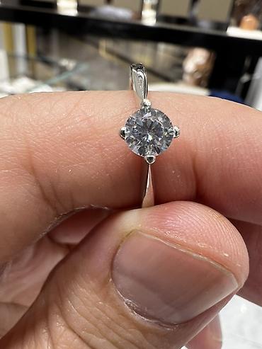 Серебряные украшения: Кольцо, Помолвочное, Проба 925, Женские, Фианит, Новый — 5