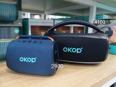 купить колонку для компьютера: 🔊 Портативная колонка Okop Цвет: темно-синий Подключение: Bluetooth