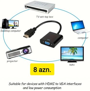 Audio və video kabellər: RCA-dan, AV-dən HDD-yə, HDMİ-yə, HDTV-yə ÇEVİRİCİ ( konvertor ) — 29