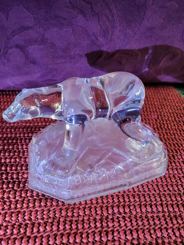 Ostali kućni dekor: Figura kristal,led kristal d'Argues Francuska,rucni rad iz 70,80ih — 3