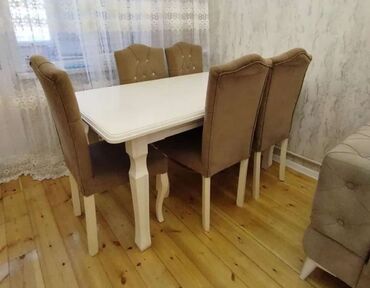 Masa və oturacaq dəstləri: Afa✅6 stul və masa ✅340azn satilir. Masa açılır yenidir Mdf