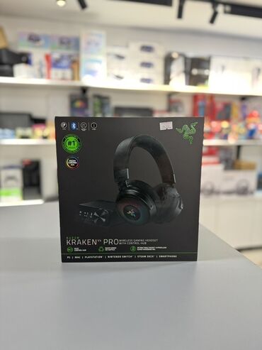 наушники razer kraken: Полноразмерные, Razer, Новый, Беспроводные (Bluetooth), Геймерские