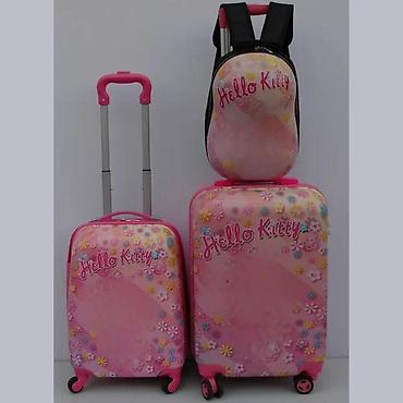 Putni koferi i torbe: Dečiji kofer na točkiće – motiv Hello Kitty - Tvrda školjka sa — 4