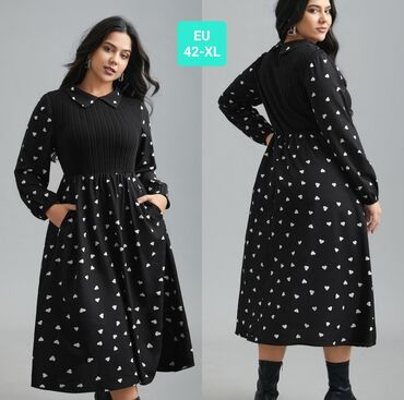 irena grahovac haljine: XL (EU 42), color - Black, Oversize, Long sleeves