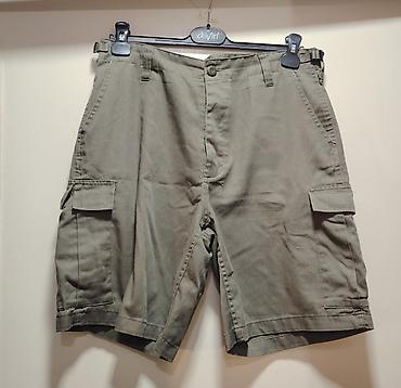 foot: Muške cargo šorts pantalone – maslinasto zelene - Kroj: klasičan — 1