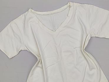 bluzki basic z dekoltem v: T-shirt damski, rozmiar M — 1