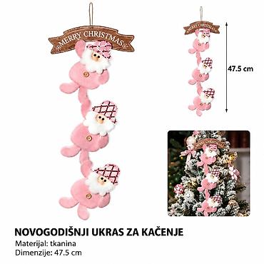 KMT Viseći ukras Deda Mraz od tkanine 2905303 Dekorativni božićni