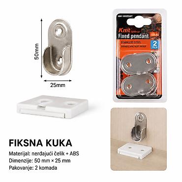 KMT Vešalica za odeću 9368001 Praktična fiksna kuka za odlaganje i