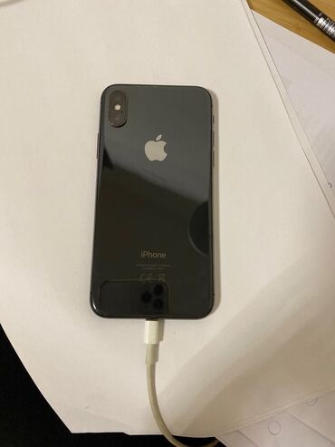 iphone 16 бишкек: IPhone X, Колдонулган, 256 ГБ, Кара, Каптама, 100 %