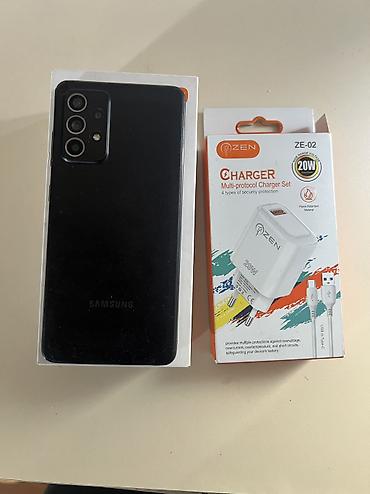 note 7 samsung: Samsung Galaxy A52, 128 GB, rəng - Qara, Sensor, Face ID — 8