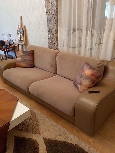 kohnə divan aliram: İşlənmiş, Divan, 2 kreslo, Bazasız, Açılan — 4