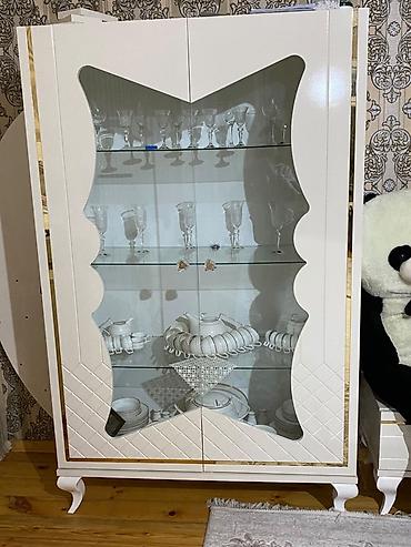 dest mebel: Ağ rəngdə qonaq otağı və yataq otağı üçün mebel dəsti Komplektin — 4
